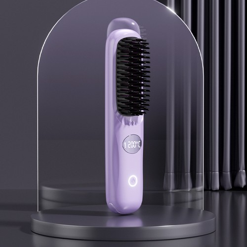 Hair straightening brush - hair,