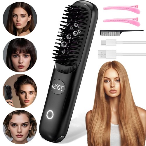 Pro hair straightener brush - straightener,