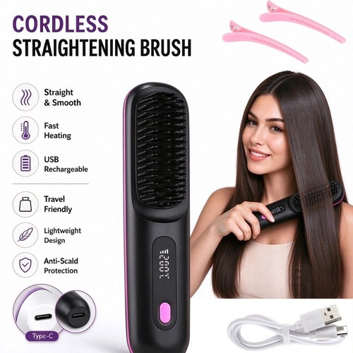 Hair straightener brush - hair,
