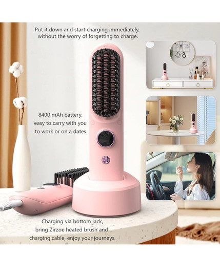 Cordless heated mini - heated, hairbrush